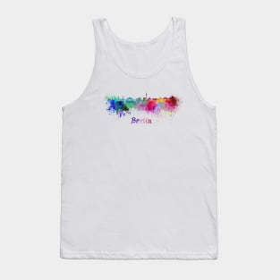 Berlin skyline in watercolor Tank Top